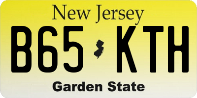 NJ license plate B65KTH