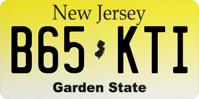 NJ license plate B65KTI