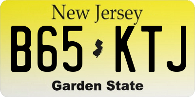 NJ license plate B65KTJ