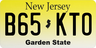 NJ license plate B65KTO