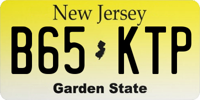 NJ license plate B65KTP