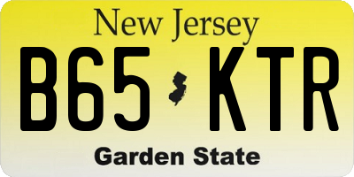 NJ license plate B65KTR