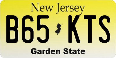 NJ license plate B65KTS