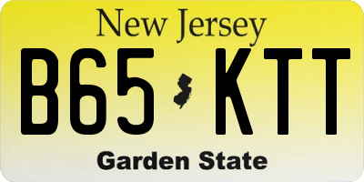 NJ license plate B65KTT