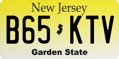 NJ license plate B65KTV