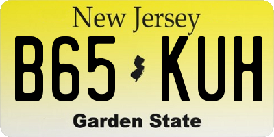 NJ license plate B65KUH