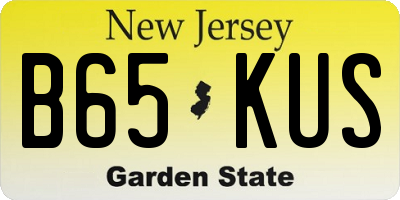 NJ license plate B65KUS