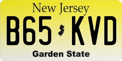 NJ license plate B65KVD