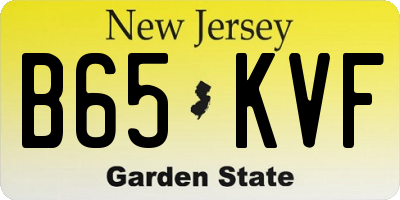 NJ license plate B65KVF