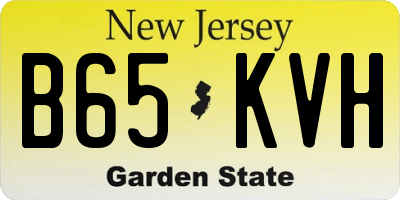 NJ license plate B65KVH
