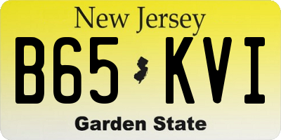 NJ license plate B65KVI