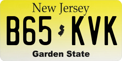 NJ license plate B65KVK