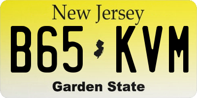 NJ license plate B65KVM