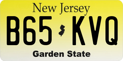 NJ license plate B65KVQ