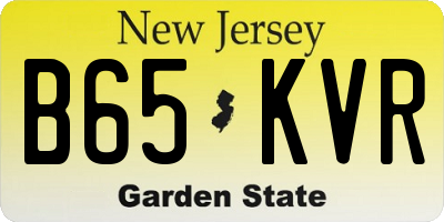 NJ license plate B65KVR