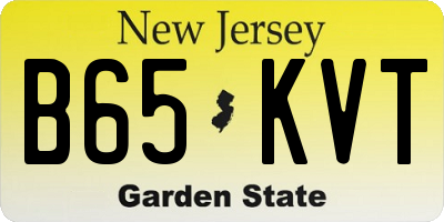 NJ license plate B65KVT