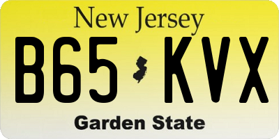 NJ license plate B65KVX