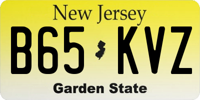 NJ license plate B65KVZ