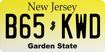 NJ license plate B65KWD