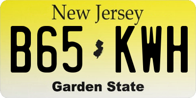 NJ license plate B65KWH