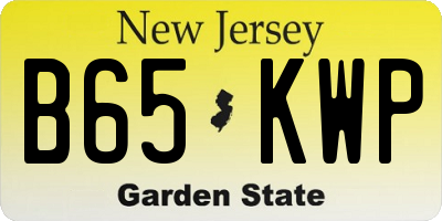 NJ license plate B65KWP