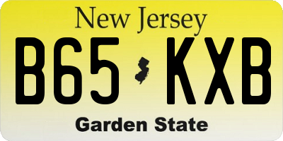 NJ license plate B65KXB