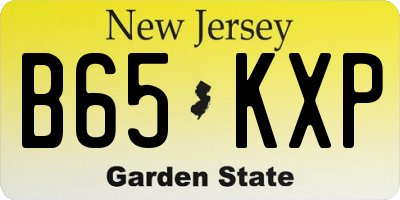 NJ license plate B65KXP