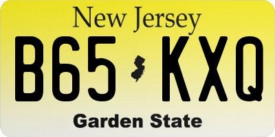 NJ license plate B65KXQ