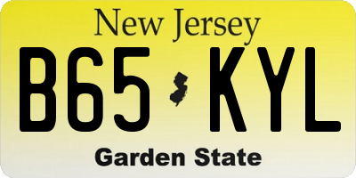 NJ license plate B65KYL