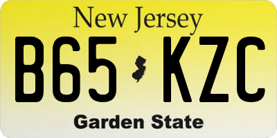 NJ license plate B65KZC