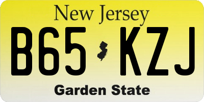 NJ license plate B65KZJ