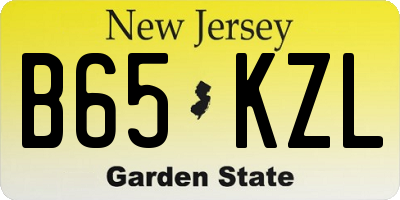 NJ license plate B65KZL
