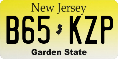 NJ license plate B65KZP