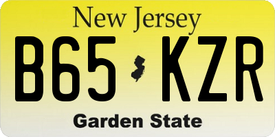 NJ license plate B65KZR