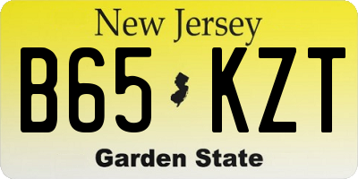 NJ license plate B65KZT