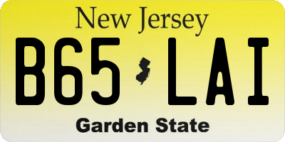 NJ license plate B65LAI