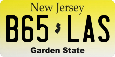 NJ license plate B65LAS