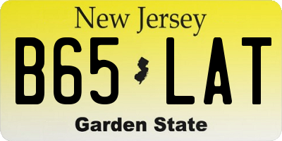 NJ license plate B65LAT
