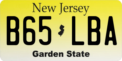 NJ license plate B65LBA