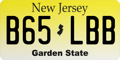 NJ license plate B65LBB