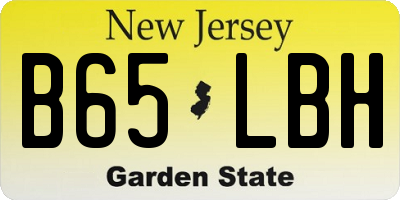 NJ license plate B65LBH