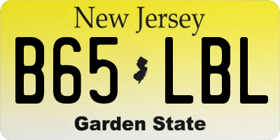 NJ license plate B65LBL