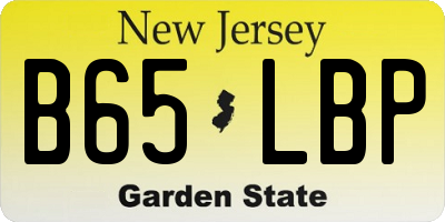 NJ license plate B65LBP