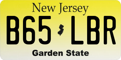 NJ license plate B65LBR