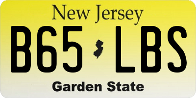 NJ license plate B65LBS