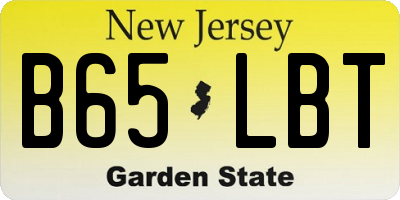 NJ license plate B65LBT