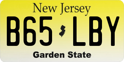 NJ license plate B65LBY