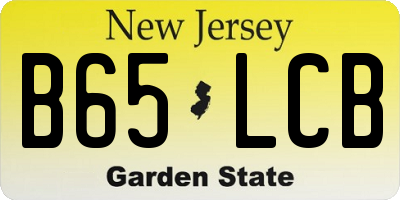 NJ license plate B65LCB