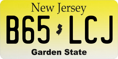NJ license plate B65LCJ