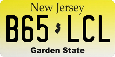NJ license plate B65LCL